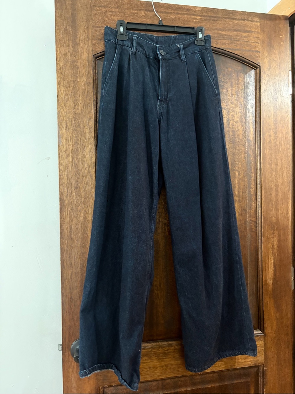 Zara Dark Blue Wide-Leg Jeans